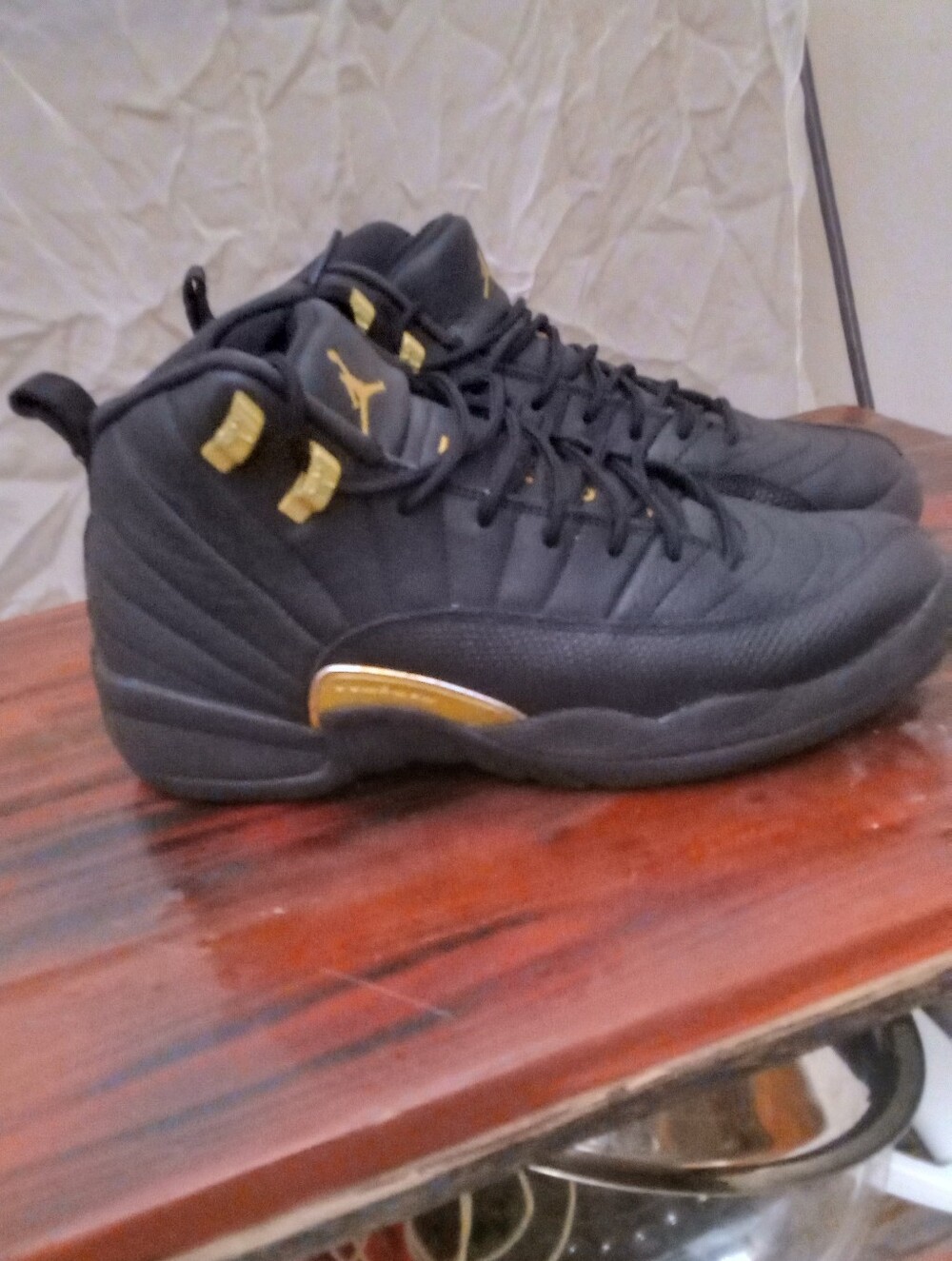Jordan Men's High-Top Sneakers - Black with Gold Details